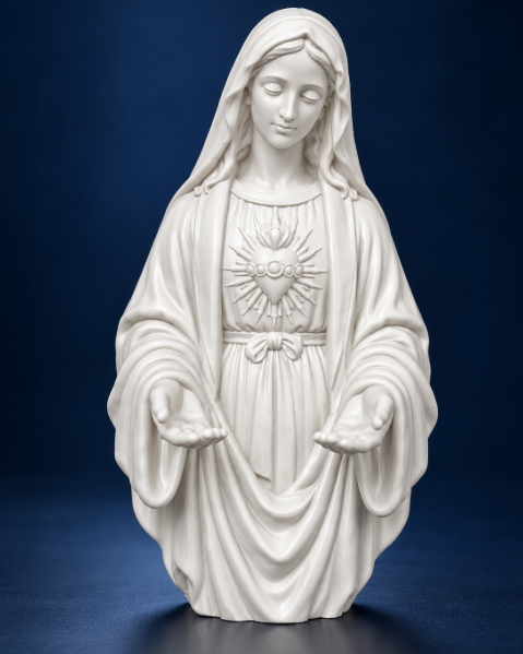 Porta Terço Nossa Senhora Virgem Maria Suporte para Rosário Decoração Religiosa